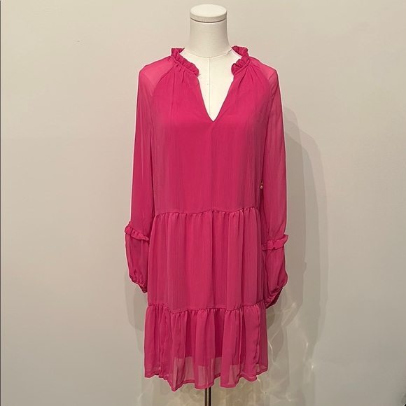 Vince Camuto Dresses & Skirts - NWT Vince‎ Camuto Women’s Long Sleeve Tiered Romantic Flowy Barbiecore Dress Med